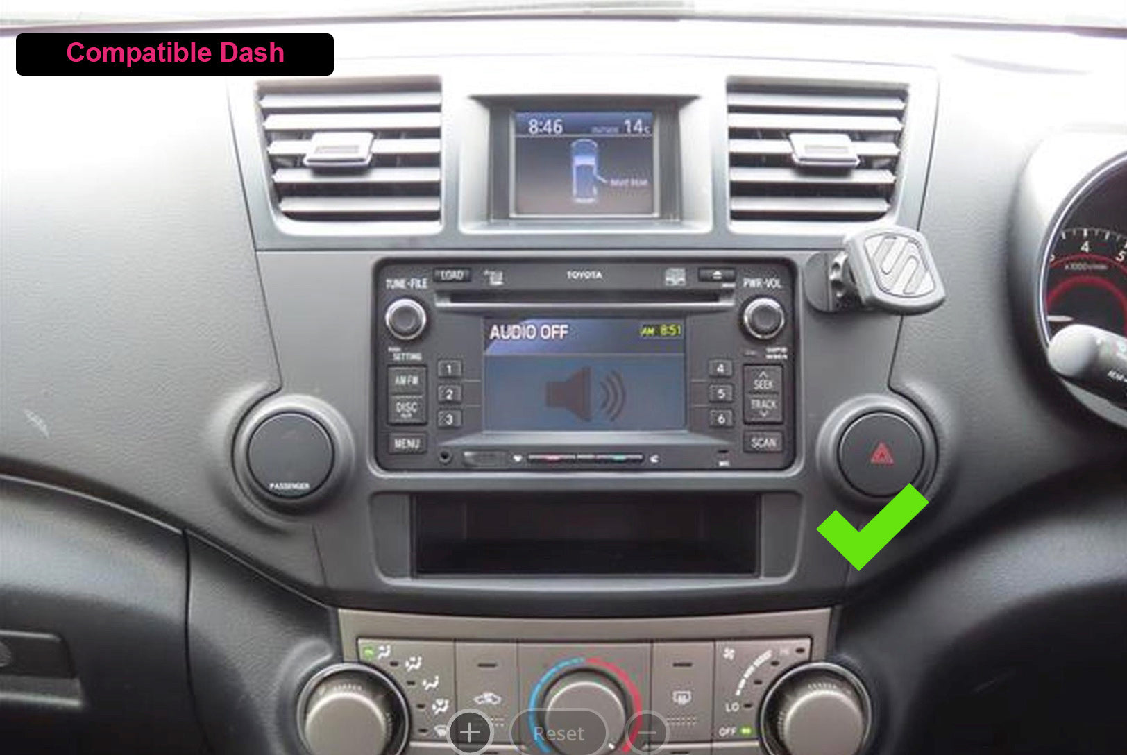 Toyota Kluger 2008-2015 12.1" GPS Wireless Apple Carplay Android Auto Stereo Radio