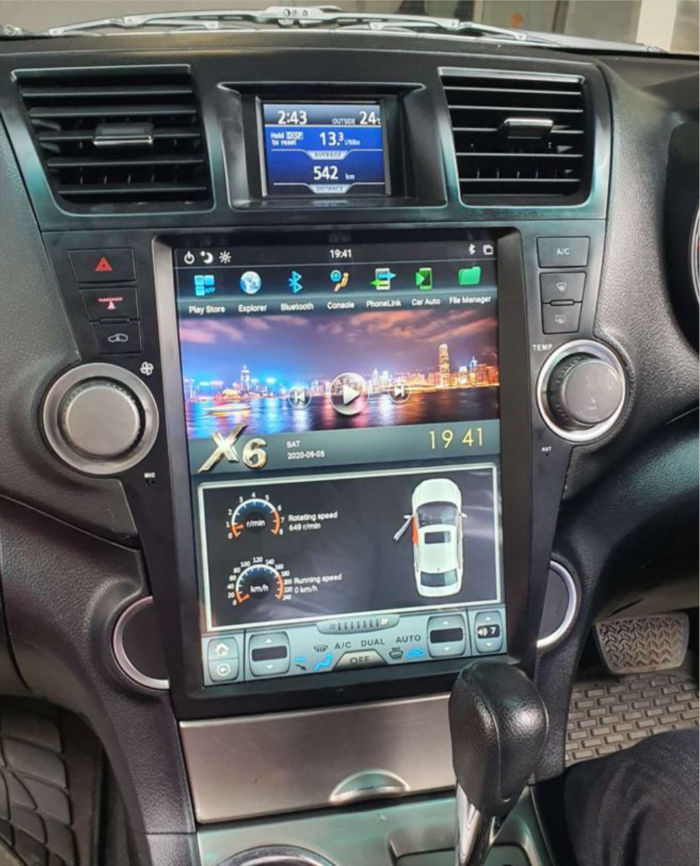 Toyota Kluger 2008-2015 12.1" GPS Wireless Apple Carplay Android Auto Stereo Radio