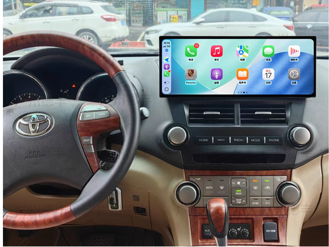 Toyota Kluger 2008-2015 12.3" GPS Wireless Apple CarPlay Android Auto Stereo Radio