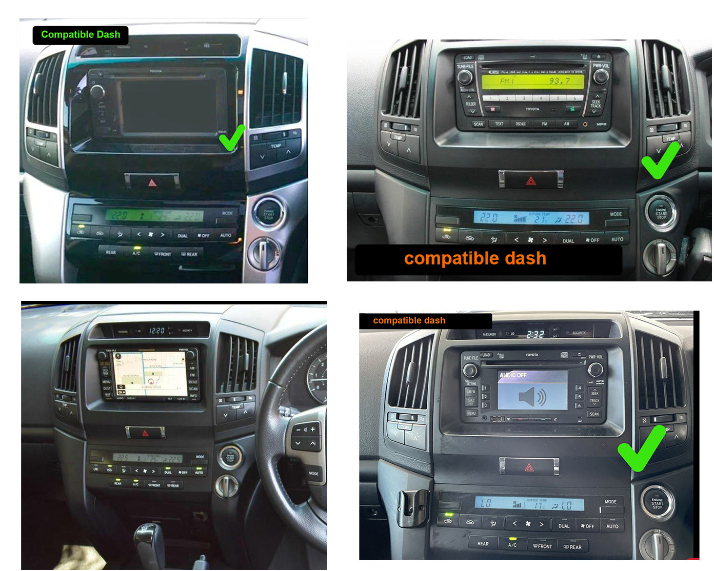 Toyota Land cruiser 07-15 200 Series LC200 GPS Wireless Apple CarPlay Android Auto Stereo Radio