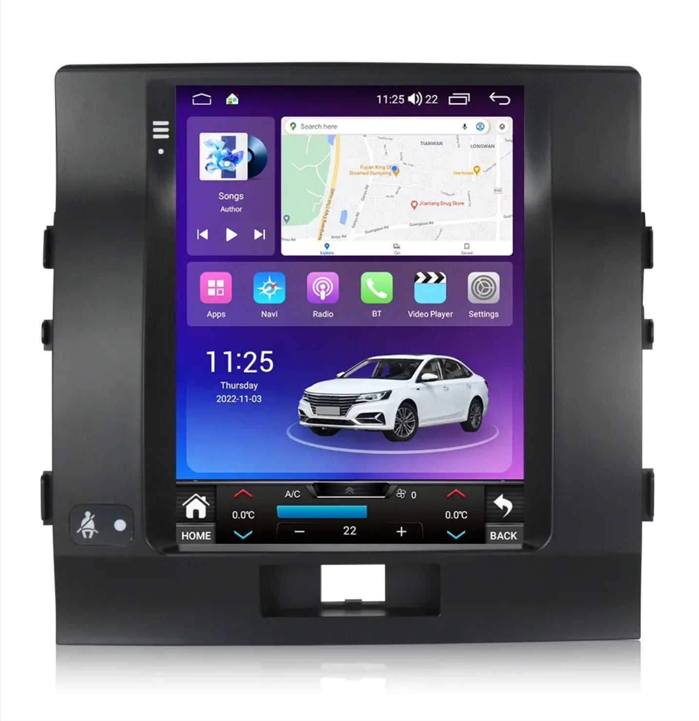 Toyota Landcruiser 2007-2015 LC200 9.7" Vertical Screen GPS Wireless Apple CarPlay Android Auto Stereo Radio Tesla style