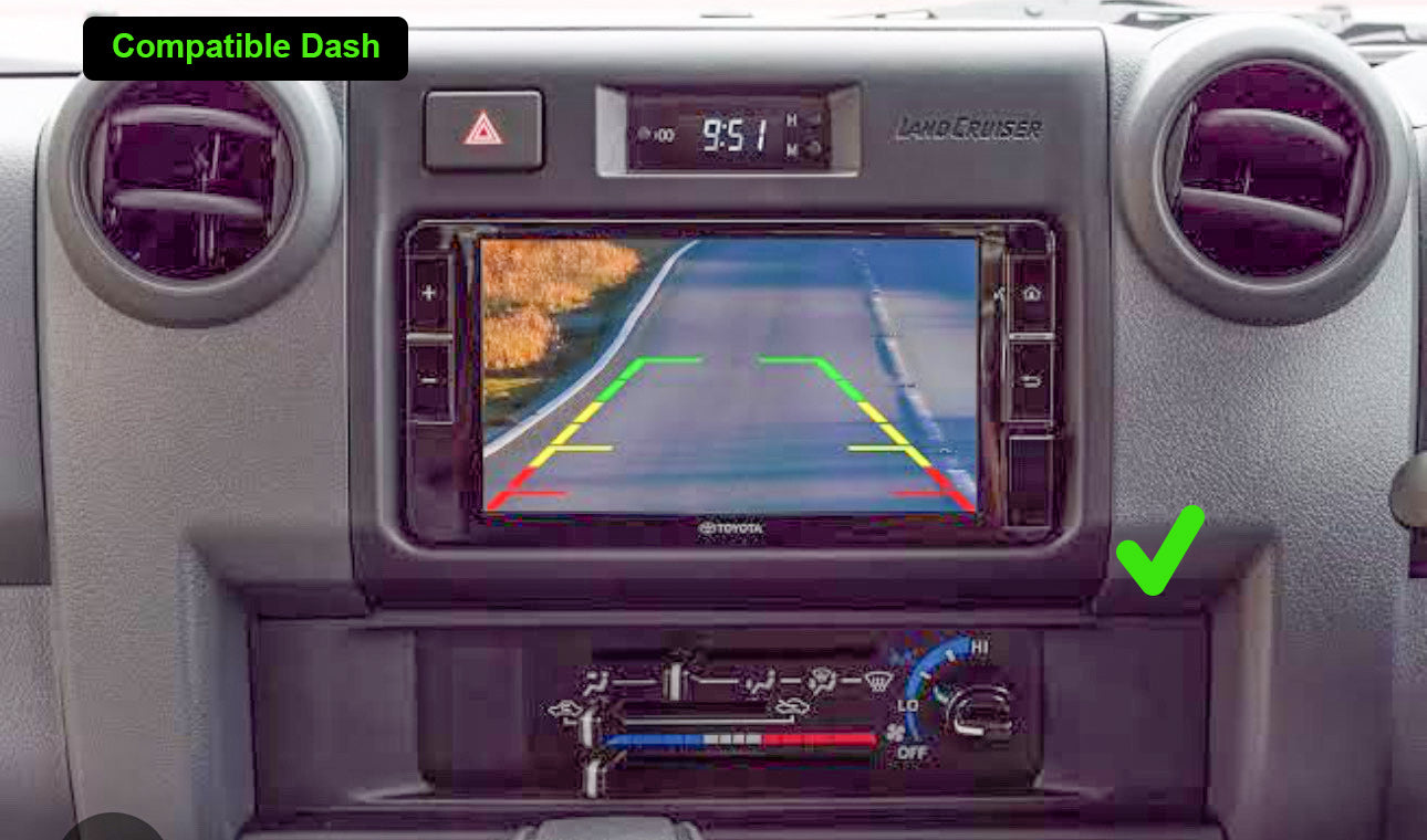 Toyota Landcruiser 2023+ LC70 76 78 79 Series stereo facia suit both 9 inch android and 7 inch Double din 2 din fascia frame