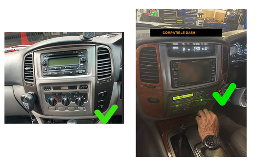 Toyota Landcruiser 99-06 100 Series LC100 LC105 12.8" GPS Wireless Apple CarPlay Android Auto Stereo Radio