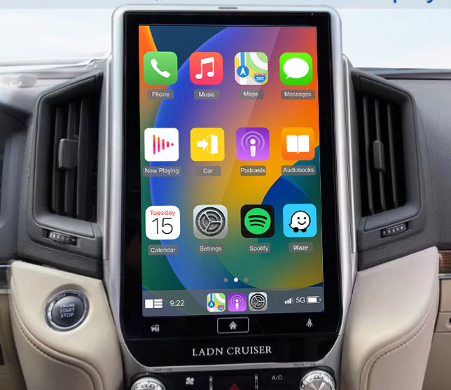 Toyota Landcruiser LC200 2015-2023 13.6" Vertical screen GPS Wireless Apple CarPlay Android Auto Stereo Upgrade