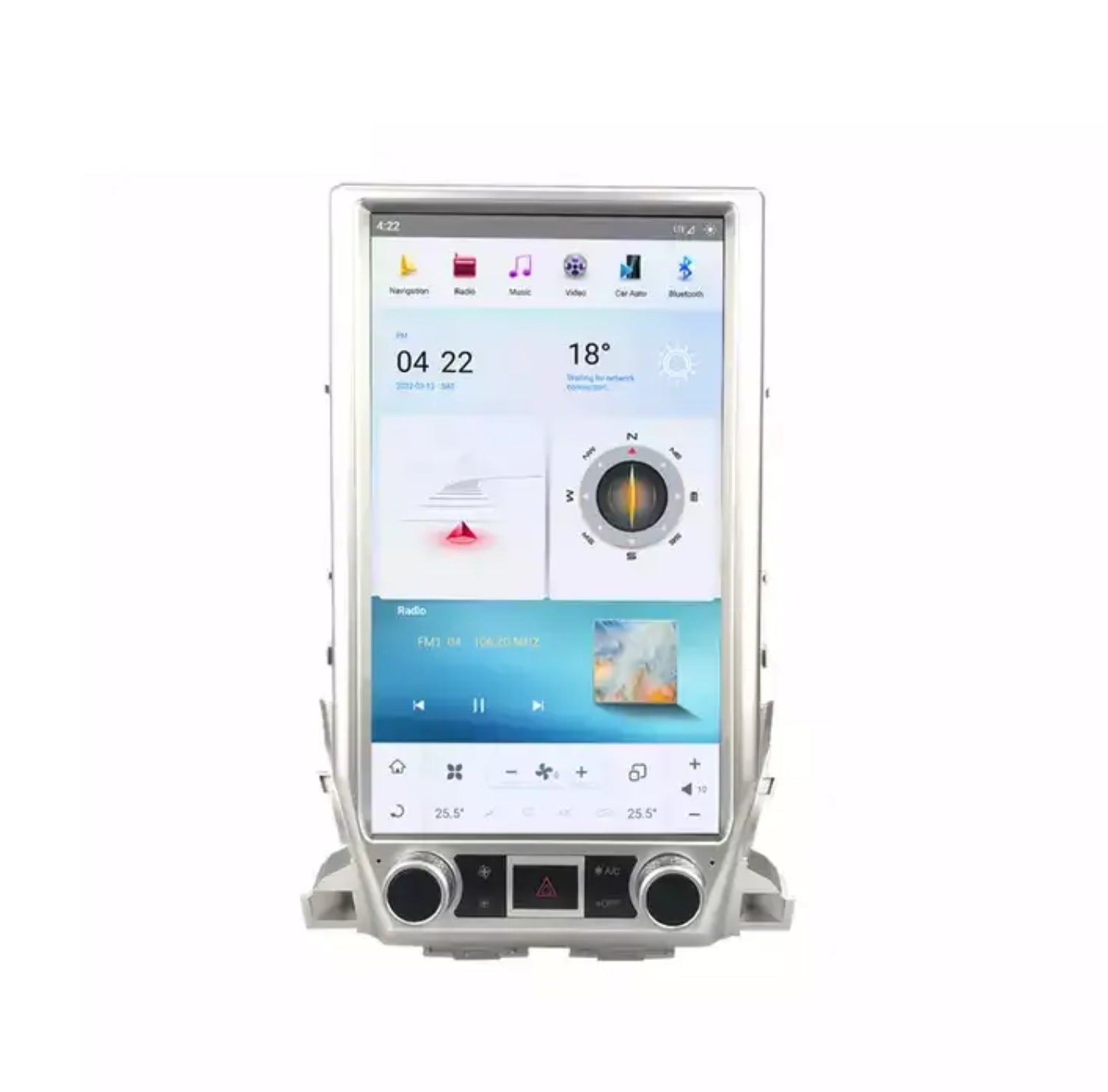 Toyota Landcruiser LC200 2015-2023 13.6" Vertical screen GPS Wireless Apple CarPlay Android Auto Stereo Upgrade