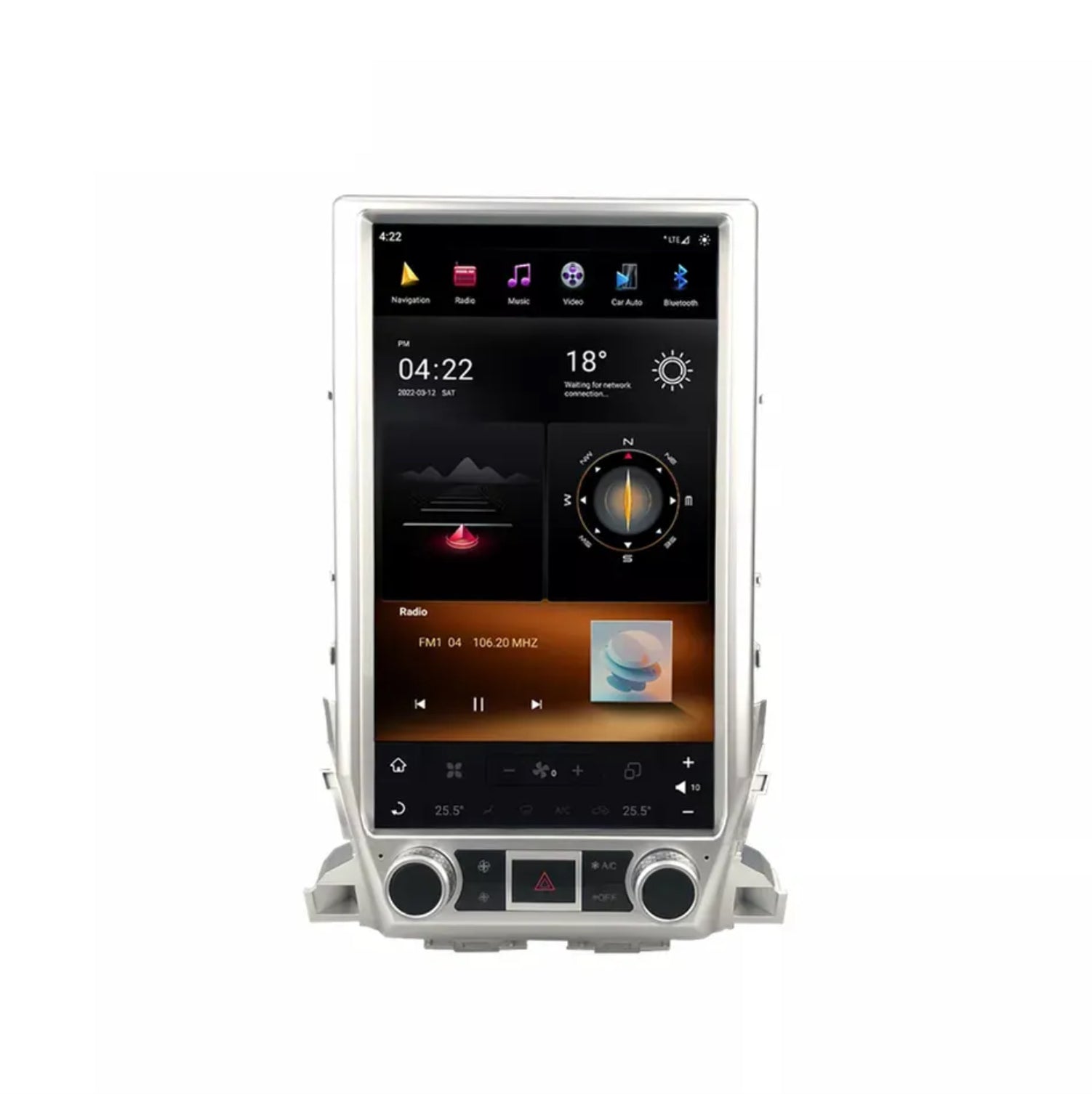 Toyota Landcruiser LC200 2015-2023 13.6" Vertical screen GPS Wireless Apple CarPlay Android Auto Stereo Upgrade