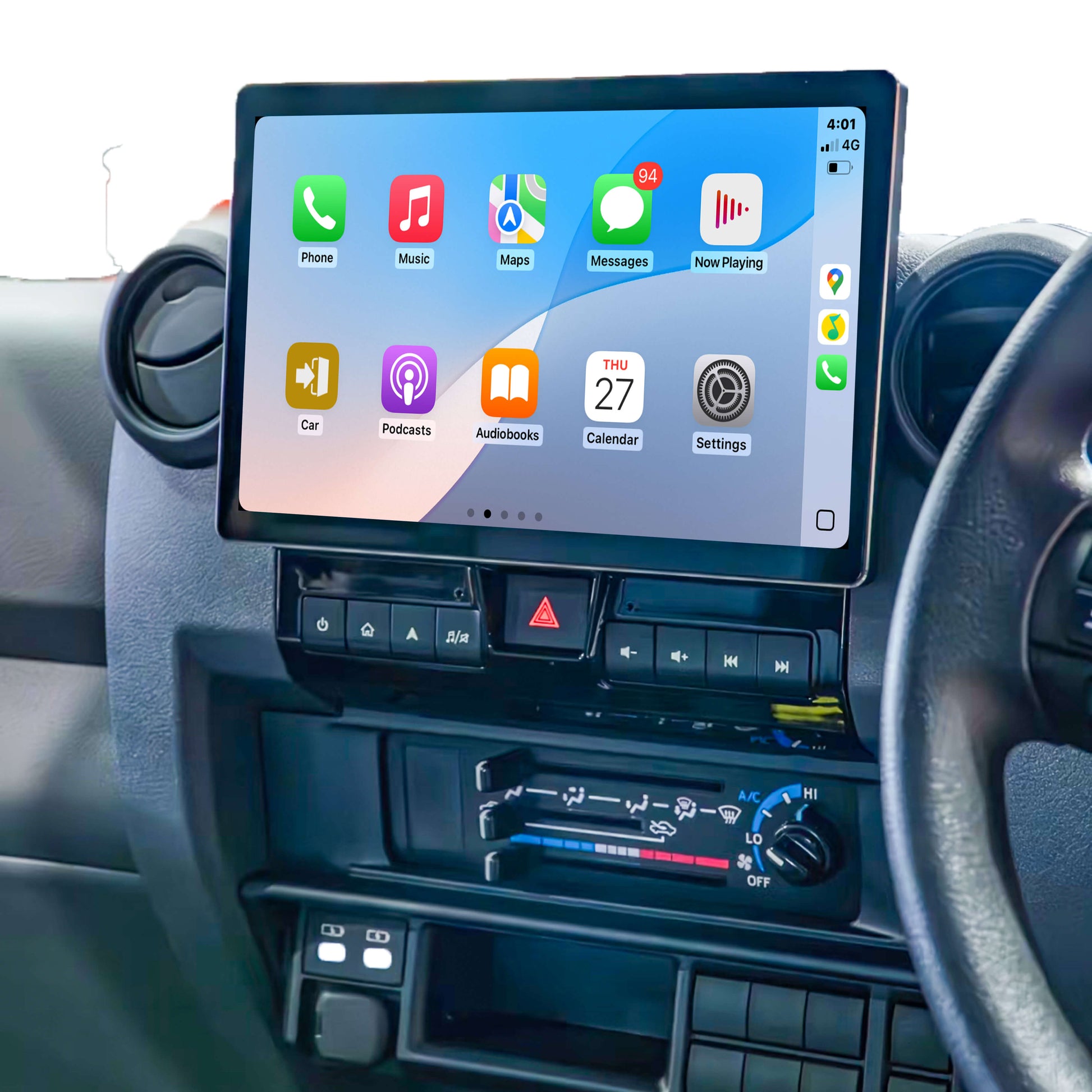 Toyota Landcruiser LC 70 76 78 79 Series 11.8" GPS Infotainment System Wireless CarPlay Android Auto