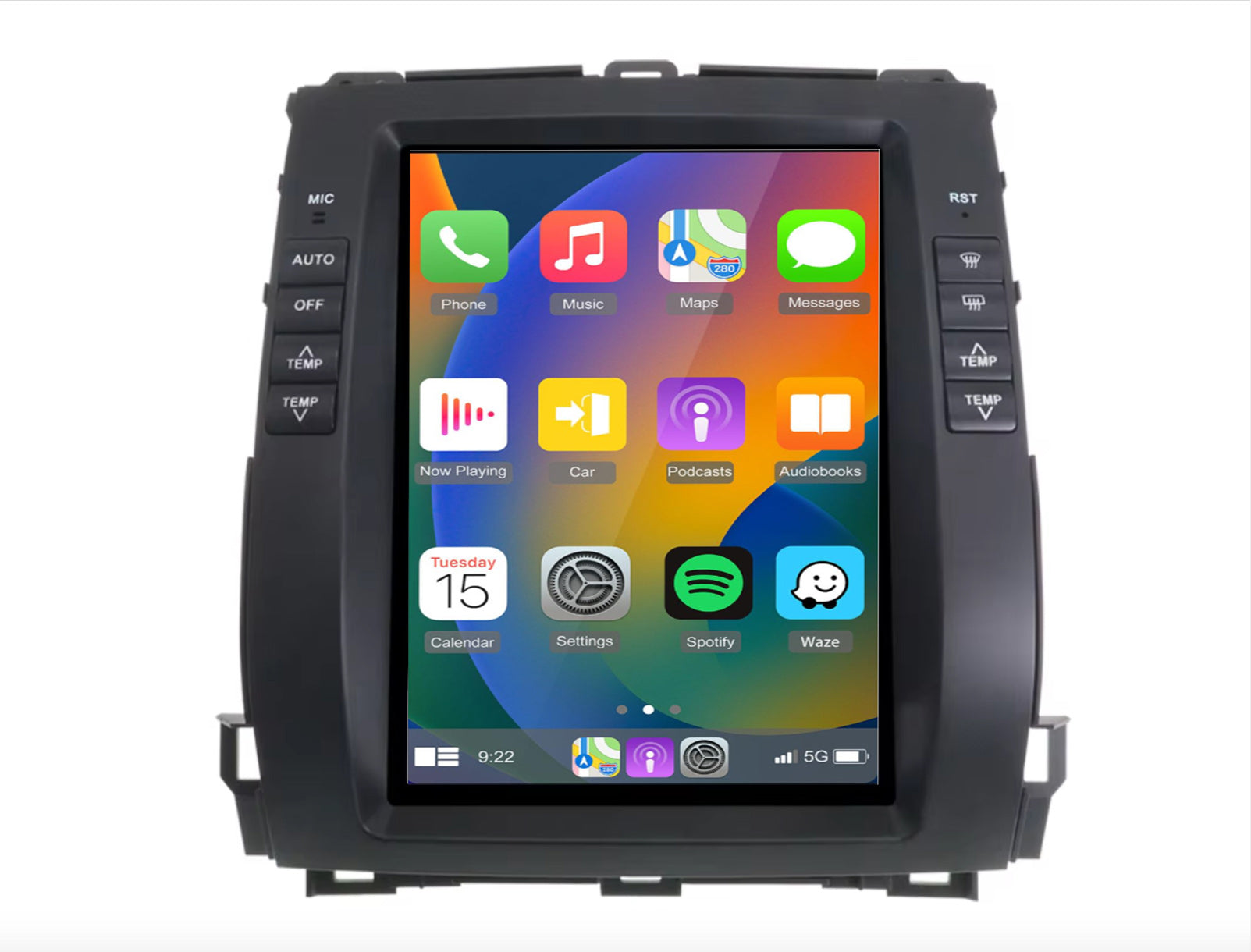 Toyota Prado 120 Series 2003-2009 10.4" Vertical Screen Wireless Apple CarPlay Android Auto Stereo Radio