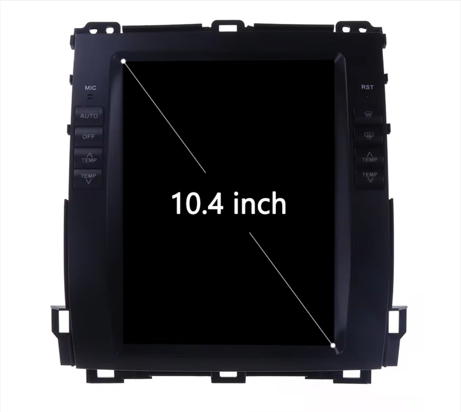 Toyota Prado 120 Series 2003-2009 10.4" Vertical Screen Wireless Apple CarPlay Android Auto Stereo Radio