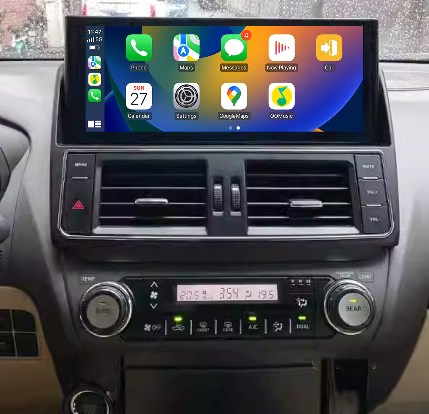 Toyota Prado 150 Series 09-13 12.3" Horizontal Screen Wireless Apple CarPlay Android Auto Stereo Tesla style