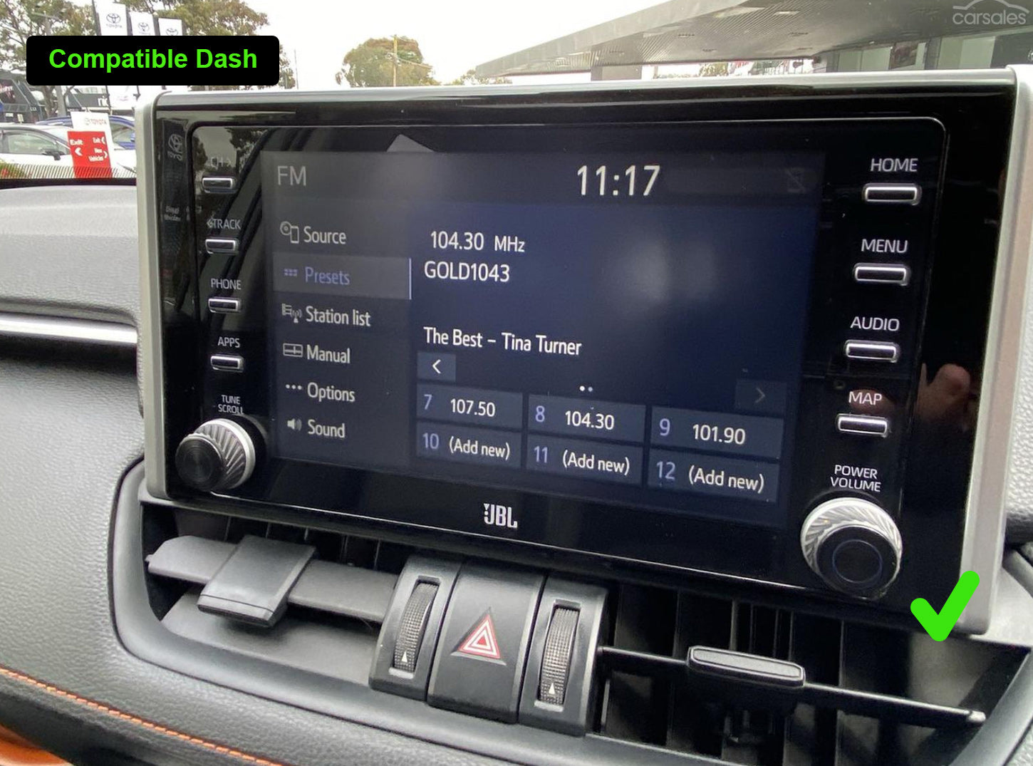 Toyota Rav4 18-23 13.3" GPS Bluetooth Wireless Apple CarPlay Android Auto Stereo Support JBL