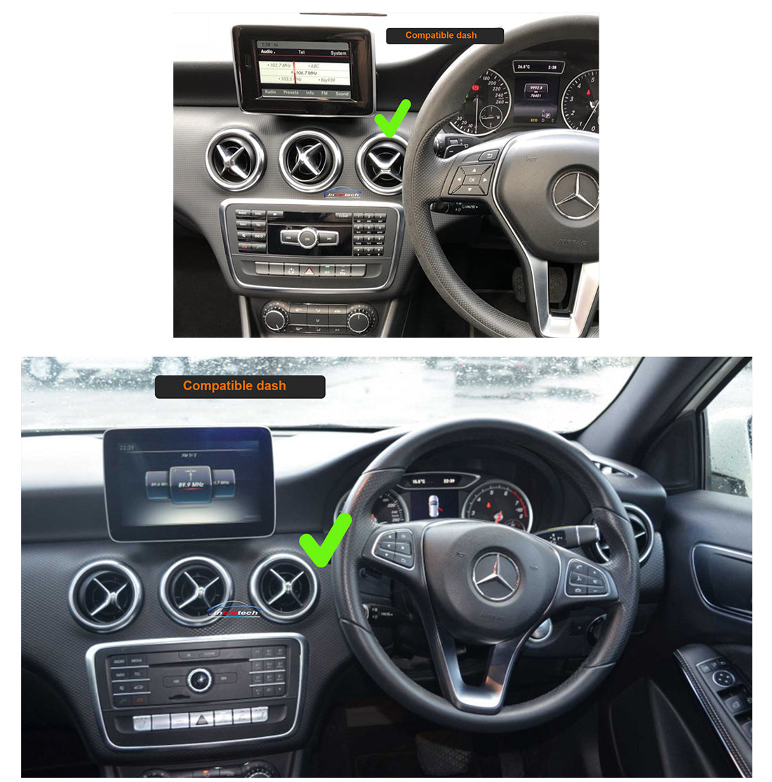 Mercedes Benz CLA Class 13-18 (C117 X117) Touchscreen upgrade stereo wireless Carplay Android auto