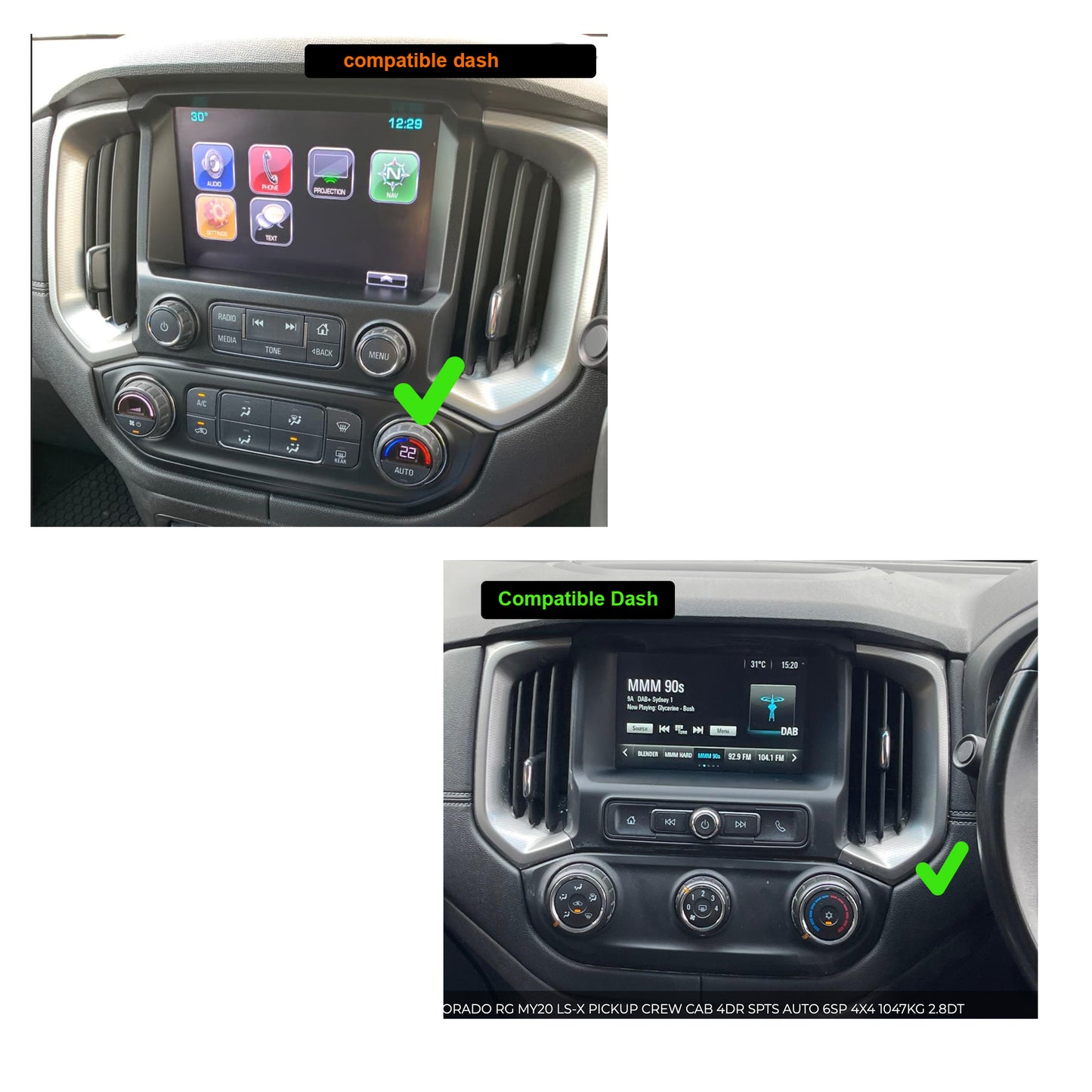 Holden Colorado 16-22 Z71 LS LT LTZ Wireless wired Apple Carplay Android Auto Headunit Radio upgrade