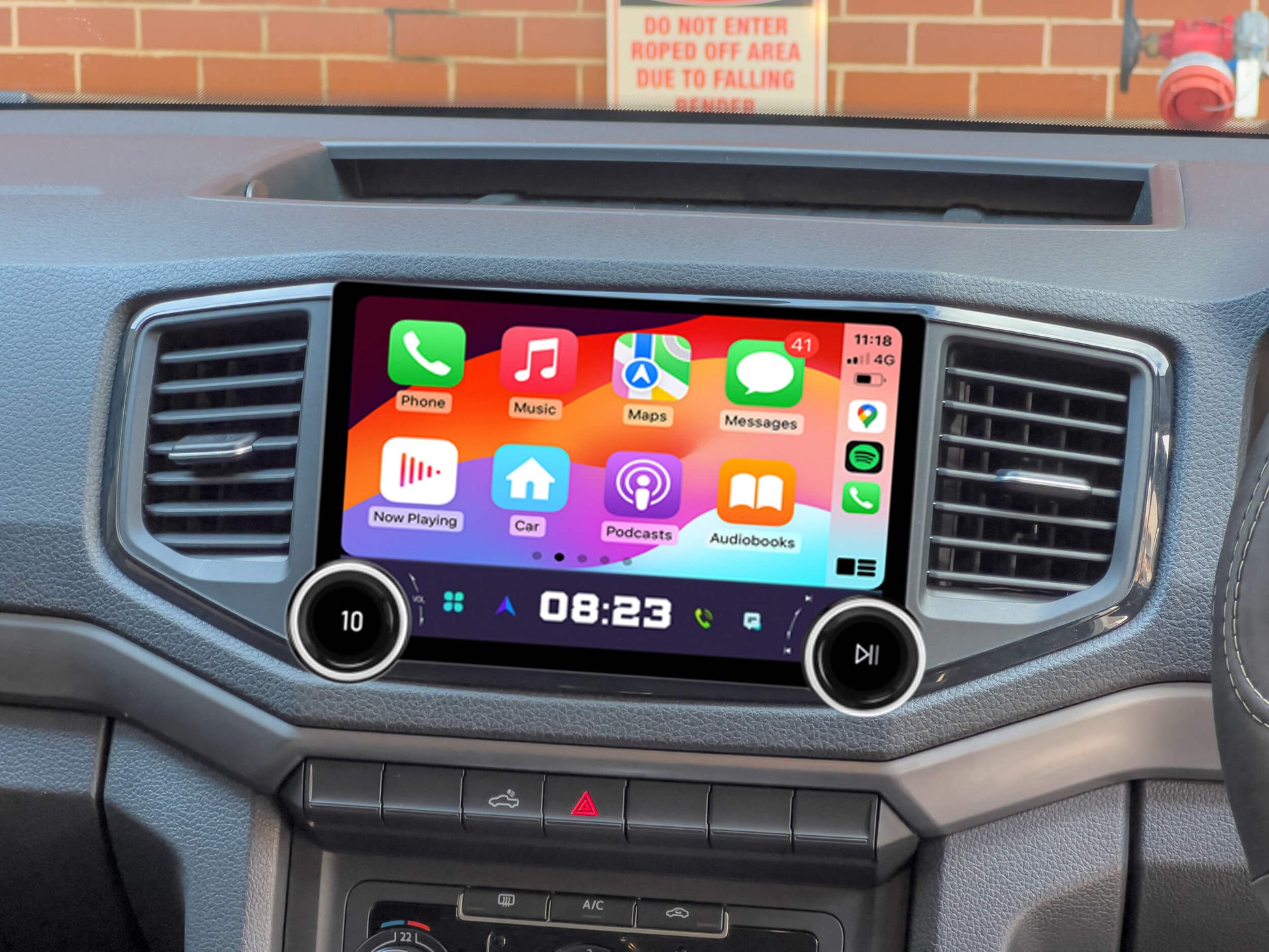 Volkswagen VW Amarok 2017-2022 10.1" GPS stereo Wireless Apple CarPlay Android Auto radio dual knob control