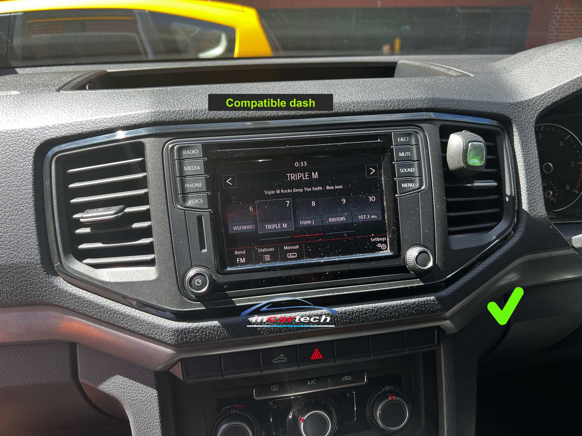 Volkswagen VW Amarok 2017-2022 stereo facia 9 inch android  Double din 2 din fascia frame surround