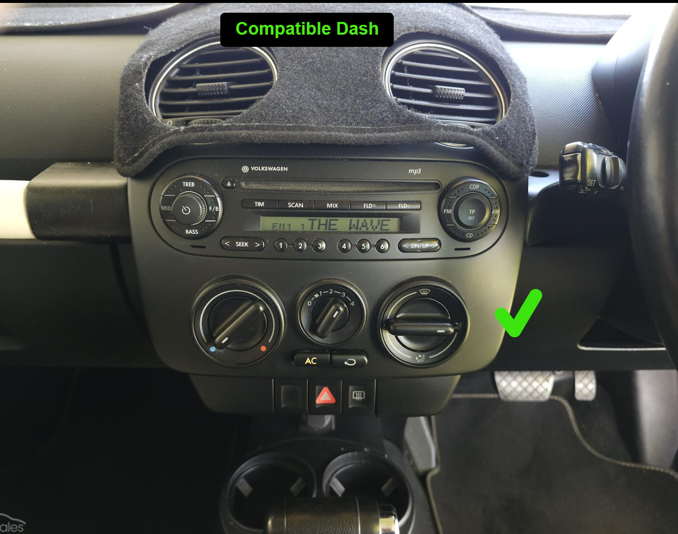 Volkswagen VW Beetle 06-10 stereo facia 9 inch android  Double din 2 din fascia frame surround