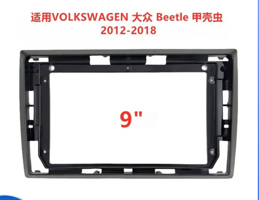 Volkswagen VW Beetle 10-16 stereo facia 9 inch android  Double din 2 din fascia frame surround
