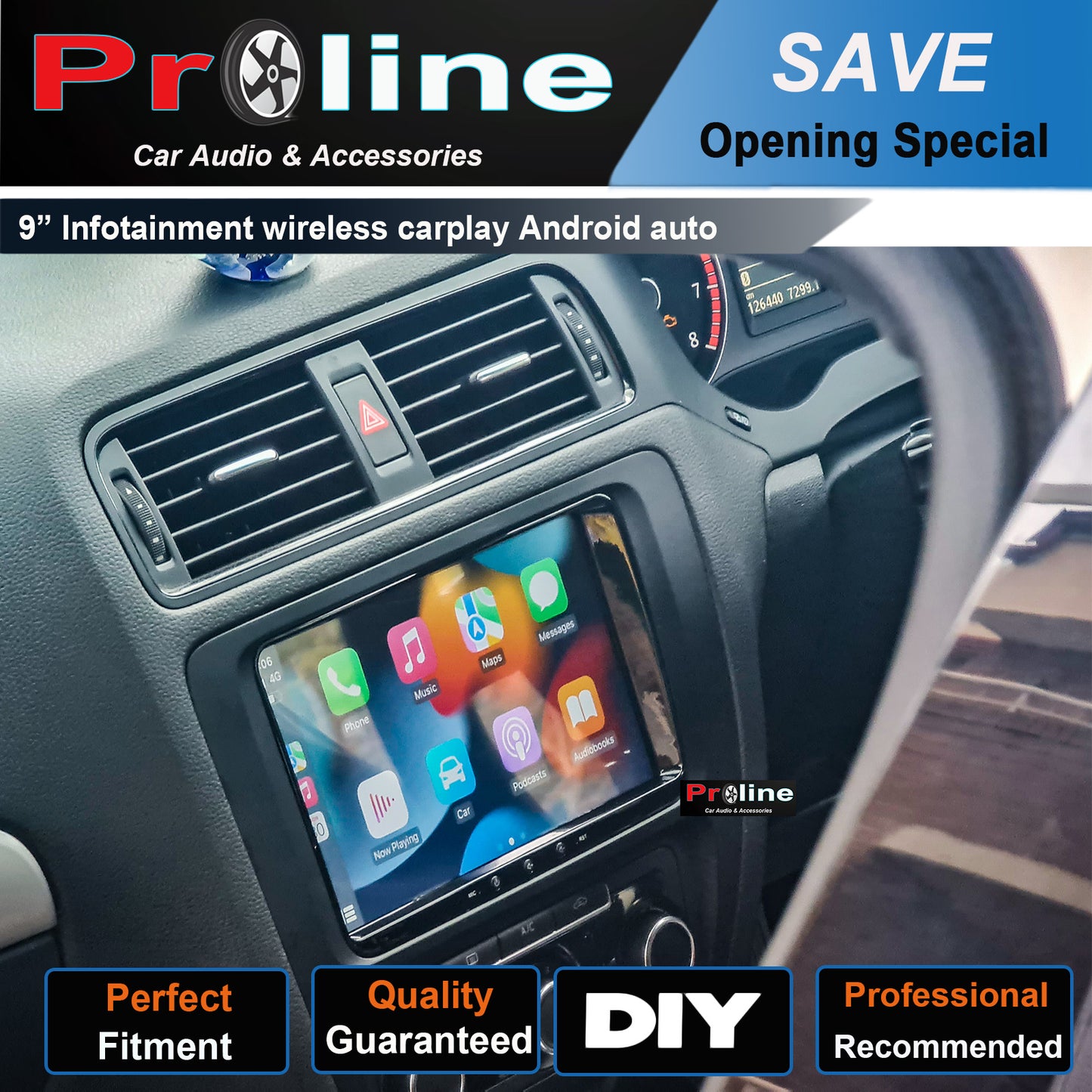 Volkswagen VW EOS 07-14 9" GPS Infotainment Wireless CarPlay Android Auto