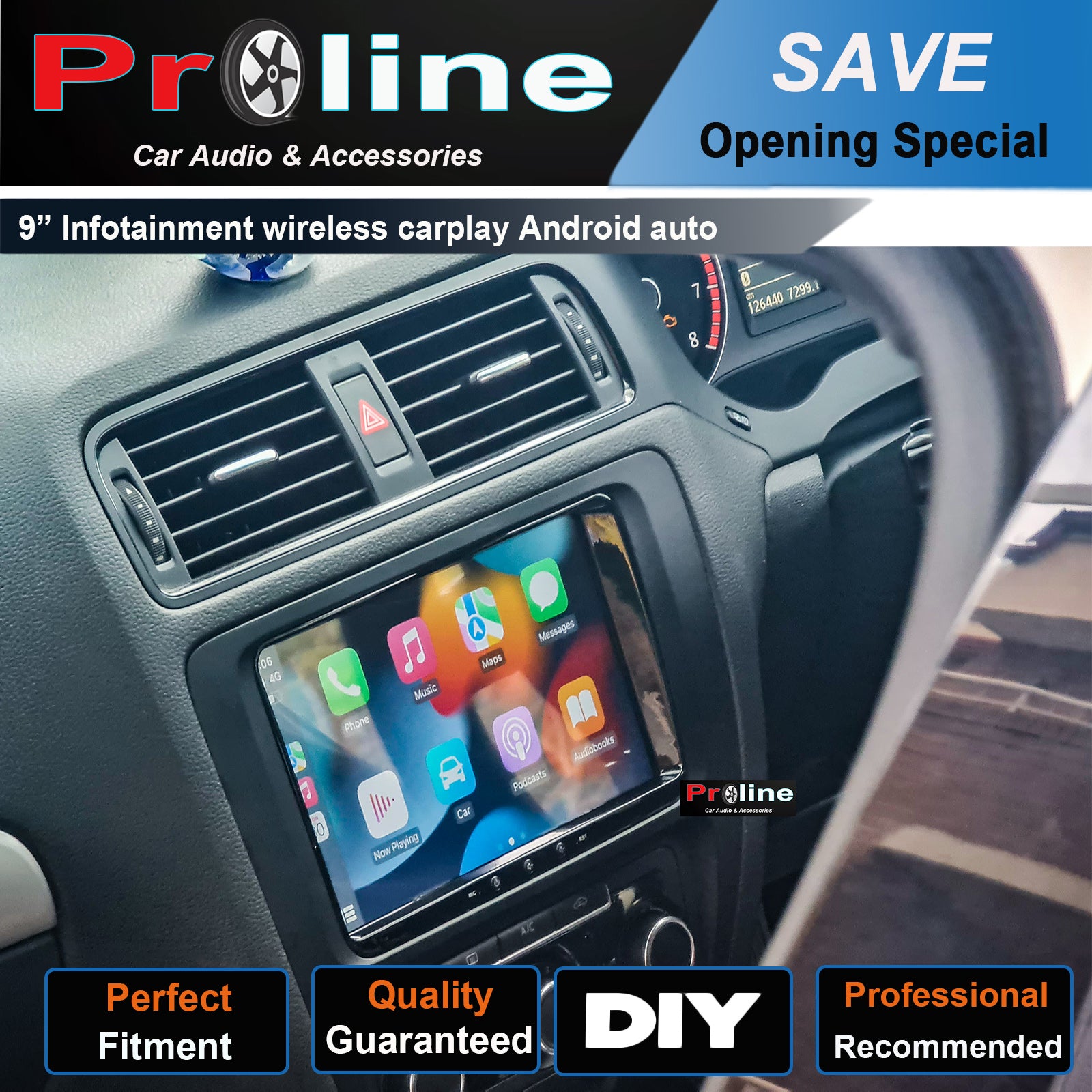 Volkswagen VW EOS 07-14 9" GPS Infotainment Wireless CarPlay Android Auto