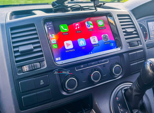 Volkswagen VW Transporter T5 04-10 9" GPS Infotainment Wireless CarPlay Android Auto, Volkswagen VW Transporter T6 10-19 9" GPS Infotainment Wireless CarPlay Android Auto