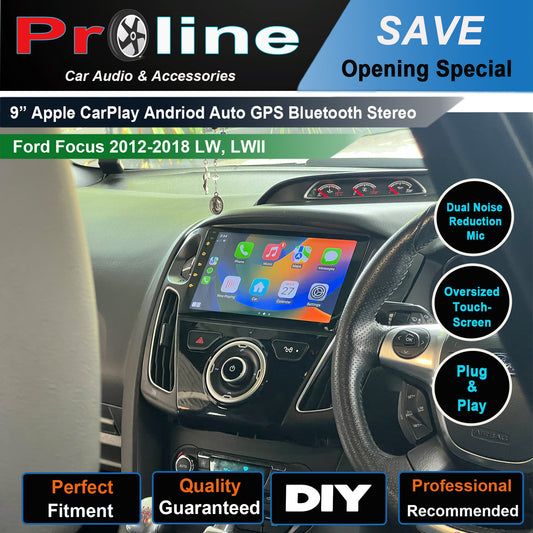 Ford Focus Wireless Apple CarPlay Android Auto Radio stereo GPS Camera 9" touchscreen 2012-2014 