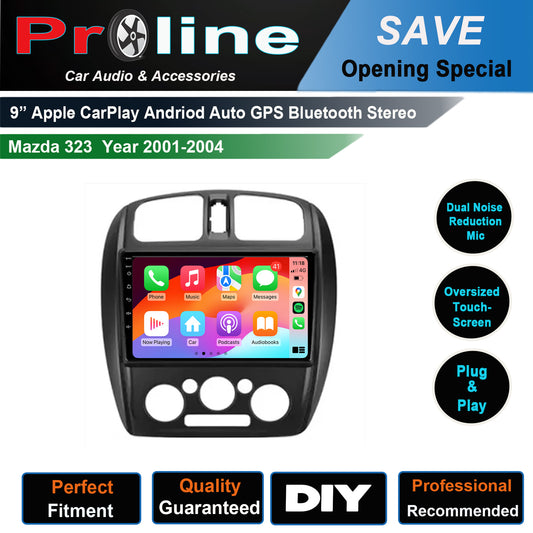 Mazda 323 2001-2004 GPS Wireless apple CarPlay Android auto Stereo DSP 10 inch
