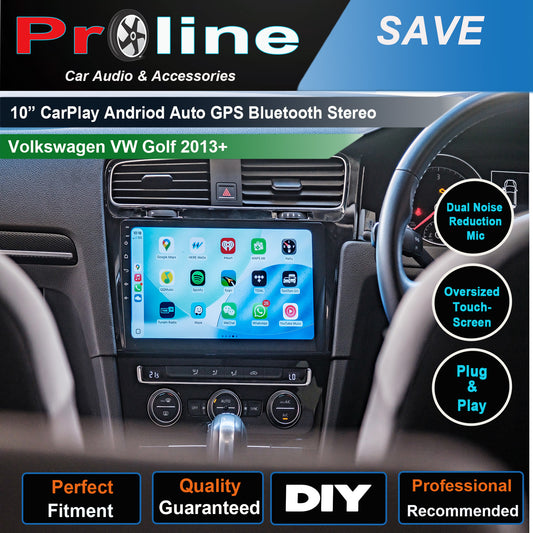 Volkswagen VW Golf 13-20 mk7 GTI 10" Infotainment Wireless Apple Carplay GPS stereo