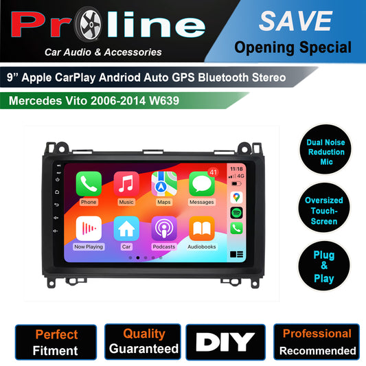 Mercedes Benz Viano 2006-2014 9 inch touchscreen upgrade stereo wireless Carplay android auto