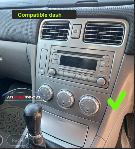 Subaru Forester XT 2002-2007 stereo facia 9 inch android  Double din 2 din fascia frame surround