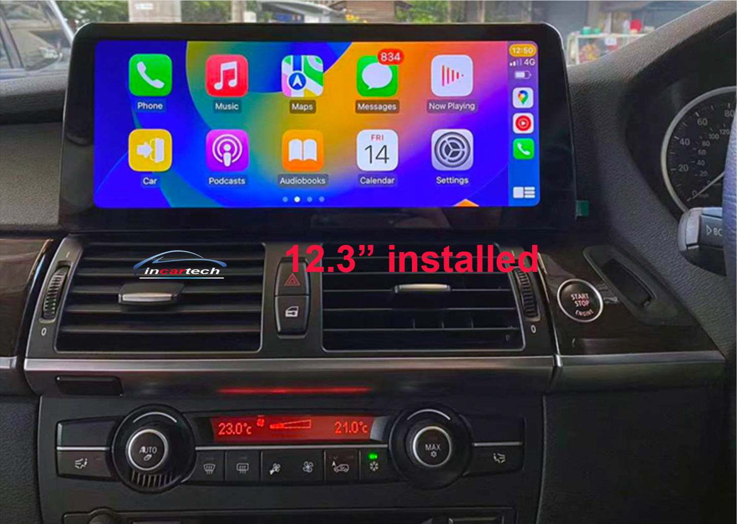 BMW x6  2007-2017（E71) 12.3 inch touchscreen aftermarket screen upgrade Car stereo wireless Carplay and wireless android auto