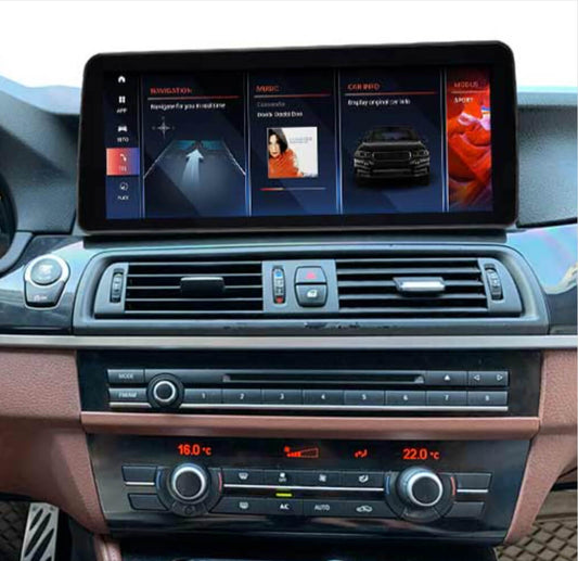 12.3 inch touchscreen BMW 5 Series 11-17 (F10 F11) aftermarket screen upgrade Car stereo wireless Carplay and wireless android auto