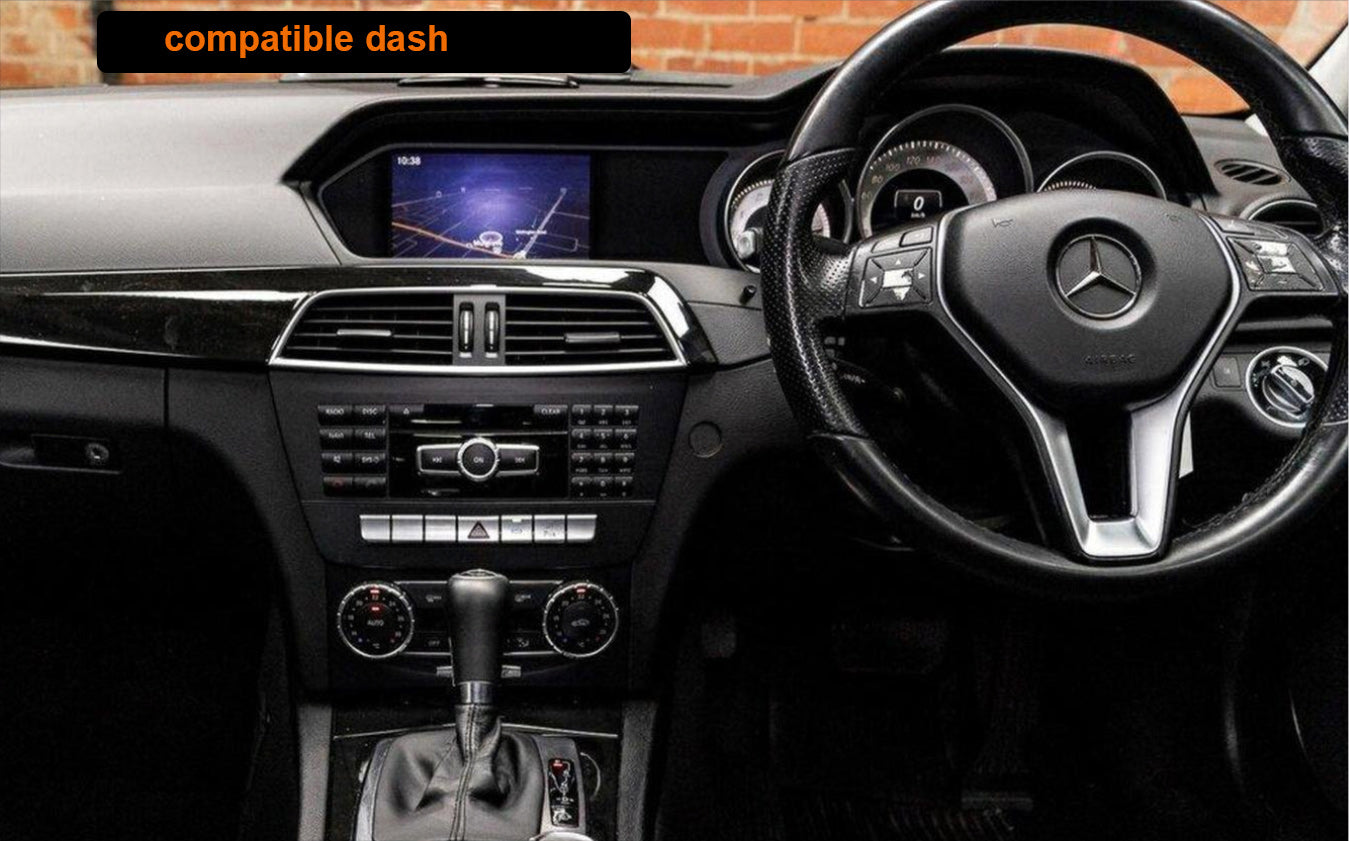 Mercedes Benz C-Class W204 2012-2014 10.25 inch touchscreen aftermarket screen upgrade Car stereo wireless Carplay and wireless android auto