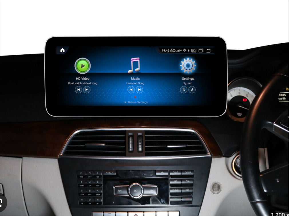 Mercedes Benz C-Class W204 2012-2014 10.25 inch touchscreen aftermarket screen upgrade Car stereo wireless Carplay and wireless android auto