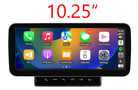 Audi A6 C6 10.25 inch touchscreen aftermarket upgrade Car stereo wireless Carplay and wireless android auto 2004-2011 