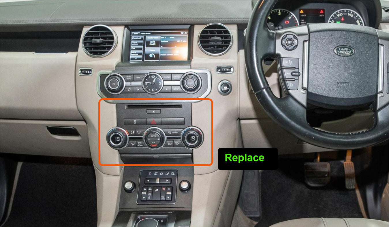 Land Rover Discovery 4  7" Landrover LR4 AC Panel Air conditioning climate control LCD screen HD touch stereo display