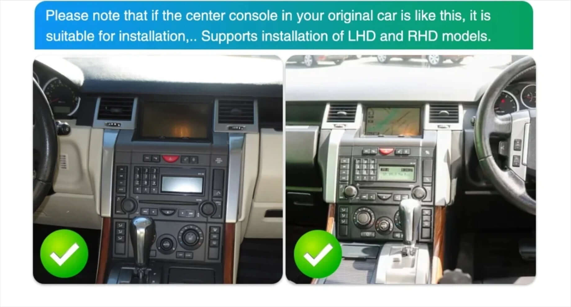 Ranger Rover Sport 2005-2009 13.3 inch touchscreen aftermarket upgrade Car stereo wireless Carplay and wireless android auto