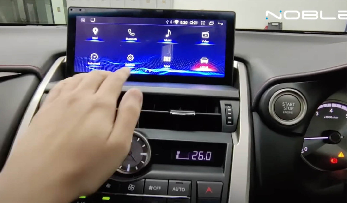 Lexus NX 2014-2017 12.3 inch aftermarket touchscreen upgrade stereo wireless Carplay and wireless android auto
