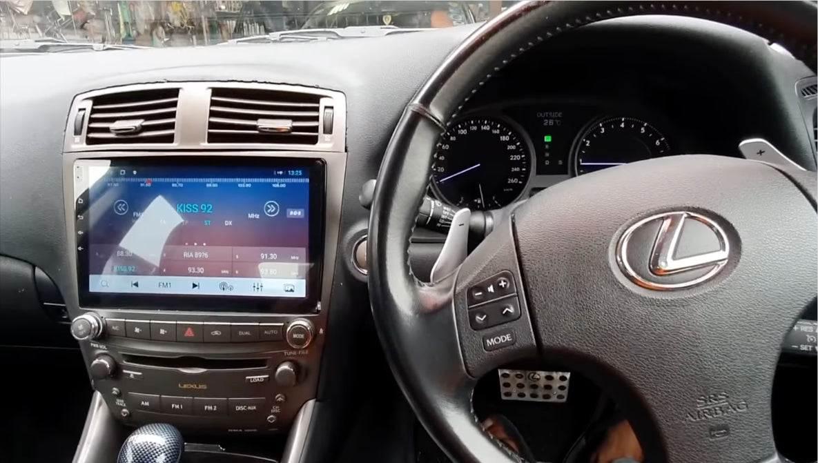 Lexus IS250 2006-2013 12.3 inch aftermarket touchscreen upgrade stereo wireless Carplay and wireless android auto