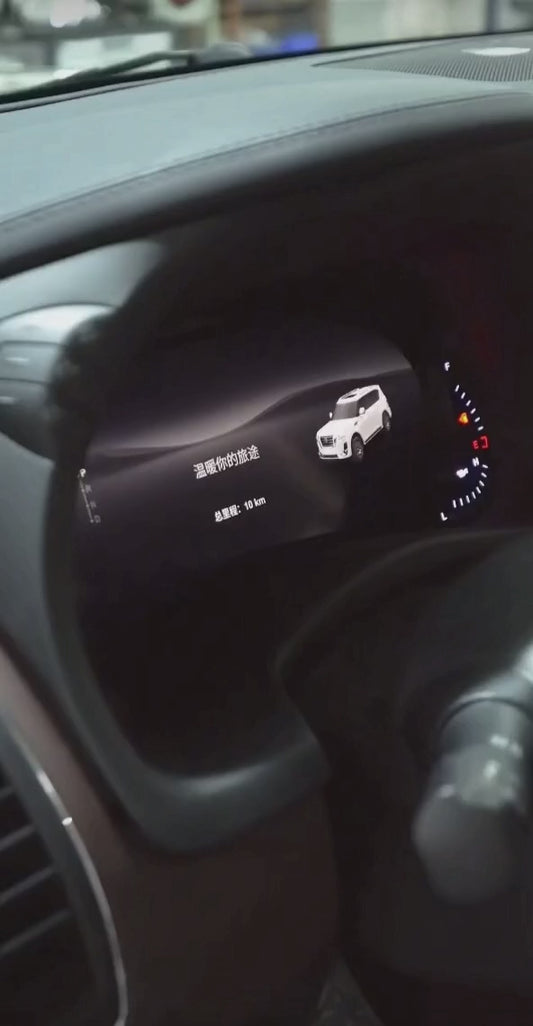 12.3” Display Cockpit Dashboard For Nissan Patrol Y62 2010-2023 LCD Virtual Digital Instrument Cluster GPS Compass Odometer Speedometer