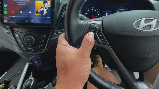 Hyundai Veloster 2011-2020 9" touchscreen GPS wireless CarPlay Android Auto Stereo Radio Support Amp