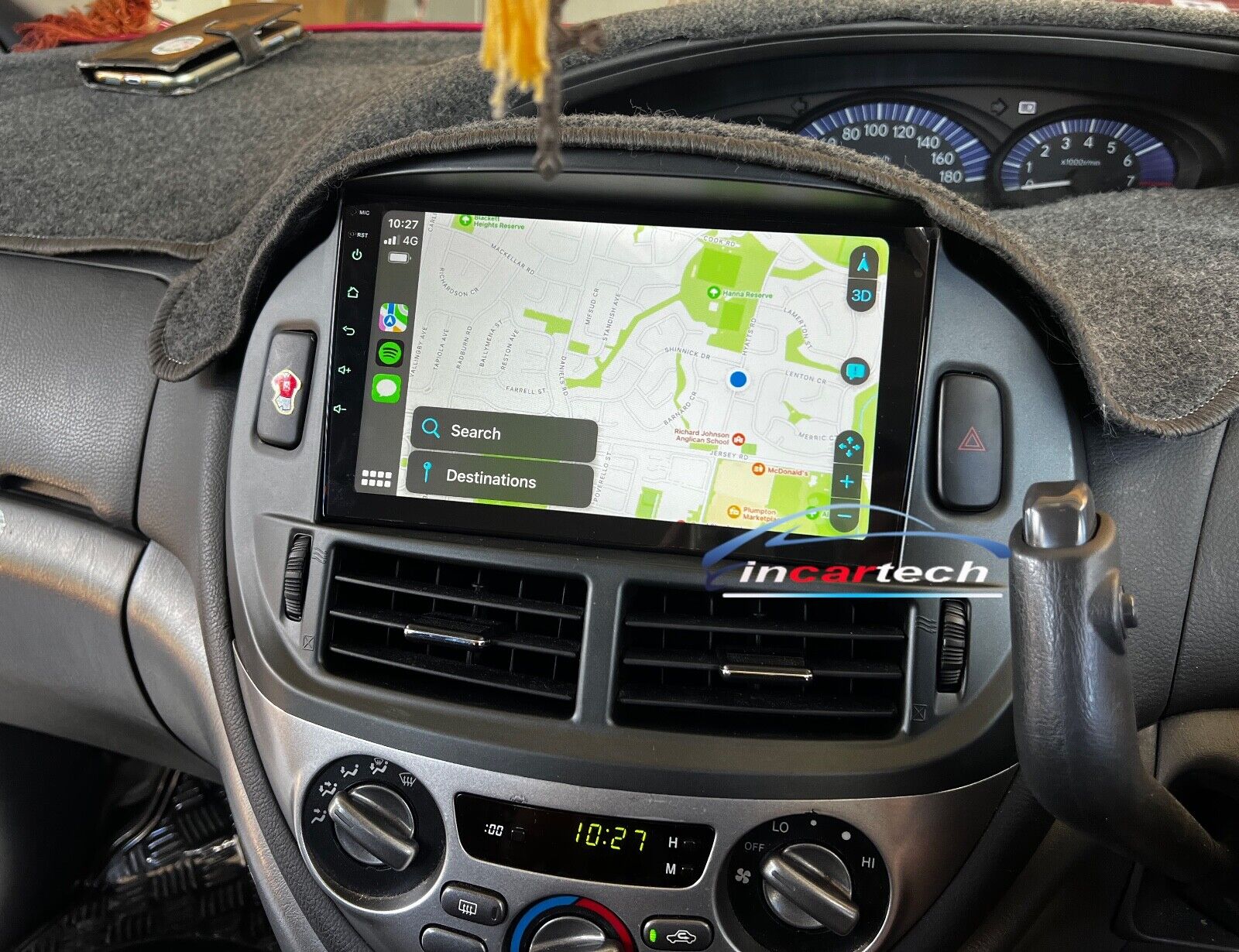 Fit Toyota Estima 00-06 GPS BT Wireless Apple Carplay Stereo Upgrade Radio satna, Toyota Estima 00-06 head unit replacement for Toyota Estima 00-06, Toyota Estima 00-06 head unit upgrade, for Estima 00-06  stereo upgrade suit both manual and digital air condition control, provides installation. Upgrade to the lastest Wireless Apple CarPlay Android Auto
