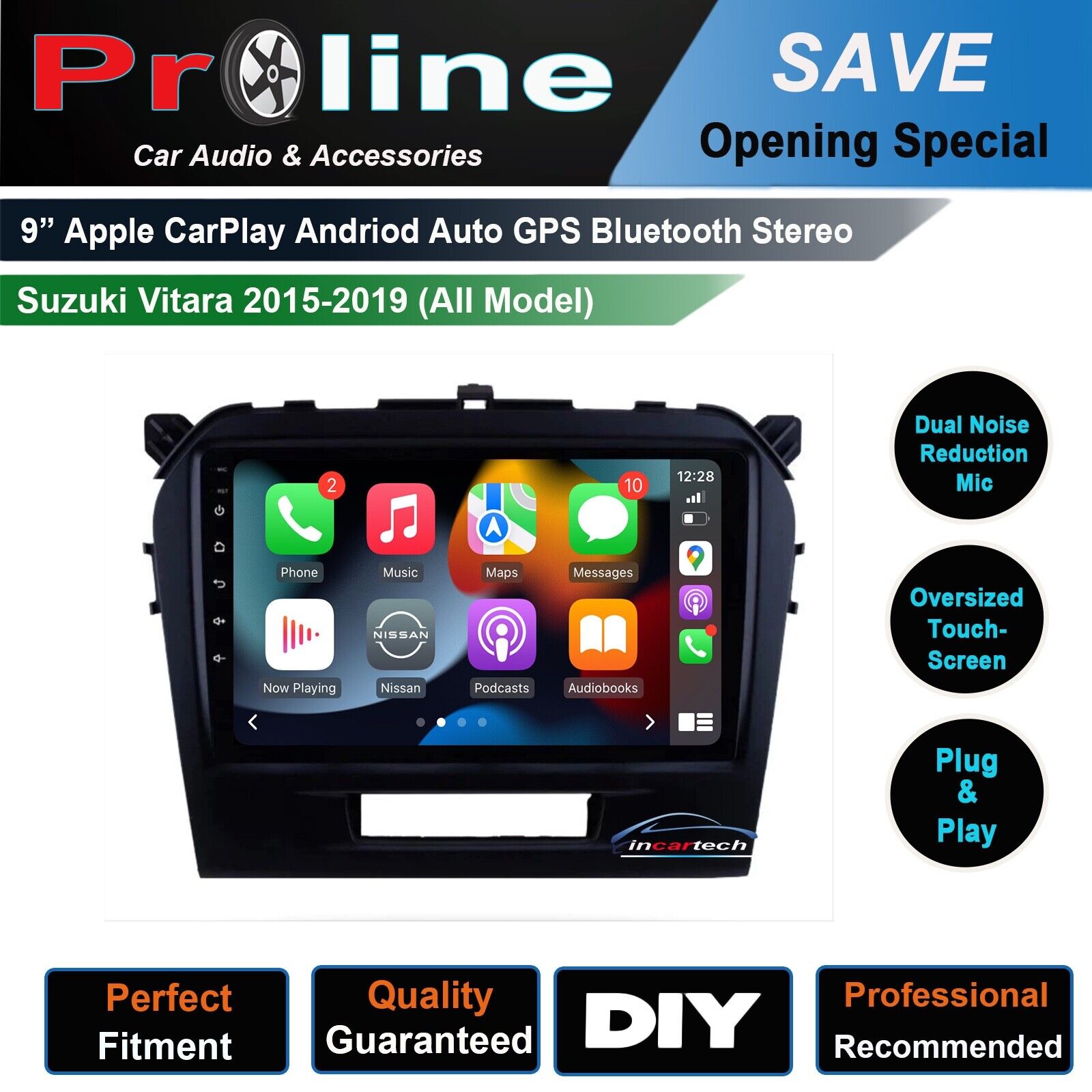 Suzuki Vitara 15-19 Wireless Apple Carplay Android Auto GPS SatNav Radio Stereo, Radio stereo GPS Camera for Fit Suzuki Vitara 15-19 head unit upgrade for Fit Suzuki Vitara 15-19, Fit Suzuki Vitara 15-19 head unit replacement for Fit Suzuki Vitara 15-19 head unit upgrade, for Fit Suzuki Vitara 15-19 stereo upgrade suit both manual and digital air condition control, provides installation. Upgrade to the Lastest Wireless Apple CarPlay Android Auto. 