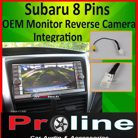 8 Pin to RCA Add Reverse Rear Backup Camera Adapter for Subaru Forester Impreza