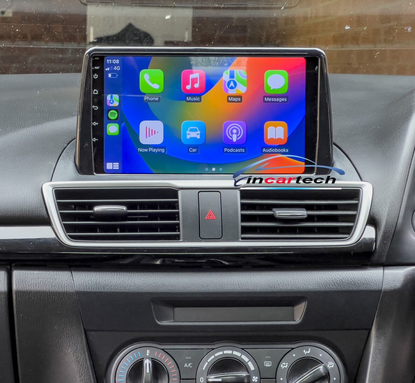 Fit Mazda 3 2013+ GPS Touchscreen GPS Navigation Bluetooth USB Accessories, Mazda 3 2013+ head unit upgrade, Mazda 3 2013+ head unit replacement, Mazda 3 2013+ head unit upgrade, Mazda 3 2013+ stereo upgrade suit both manual and digital air condition control, provides installation. Upgrade to the Lastest Wireless Apple Carplay Android Auto