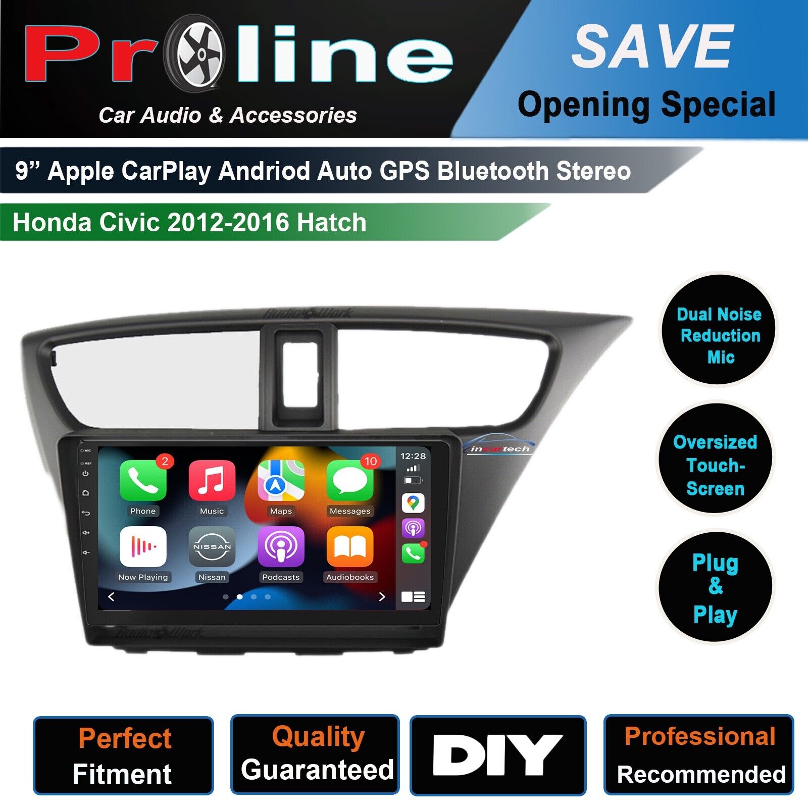 Honda Civic 2012 2016 Hatchback GPS Wireless Apple CarPlay Android Aut Honda Civic 2012 2016 Hatchback GPS Wireless Apple CarPlay Android Aut