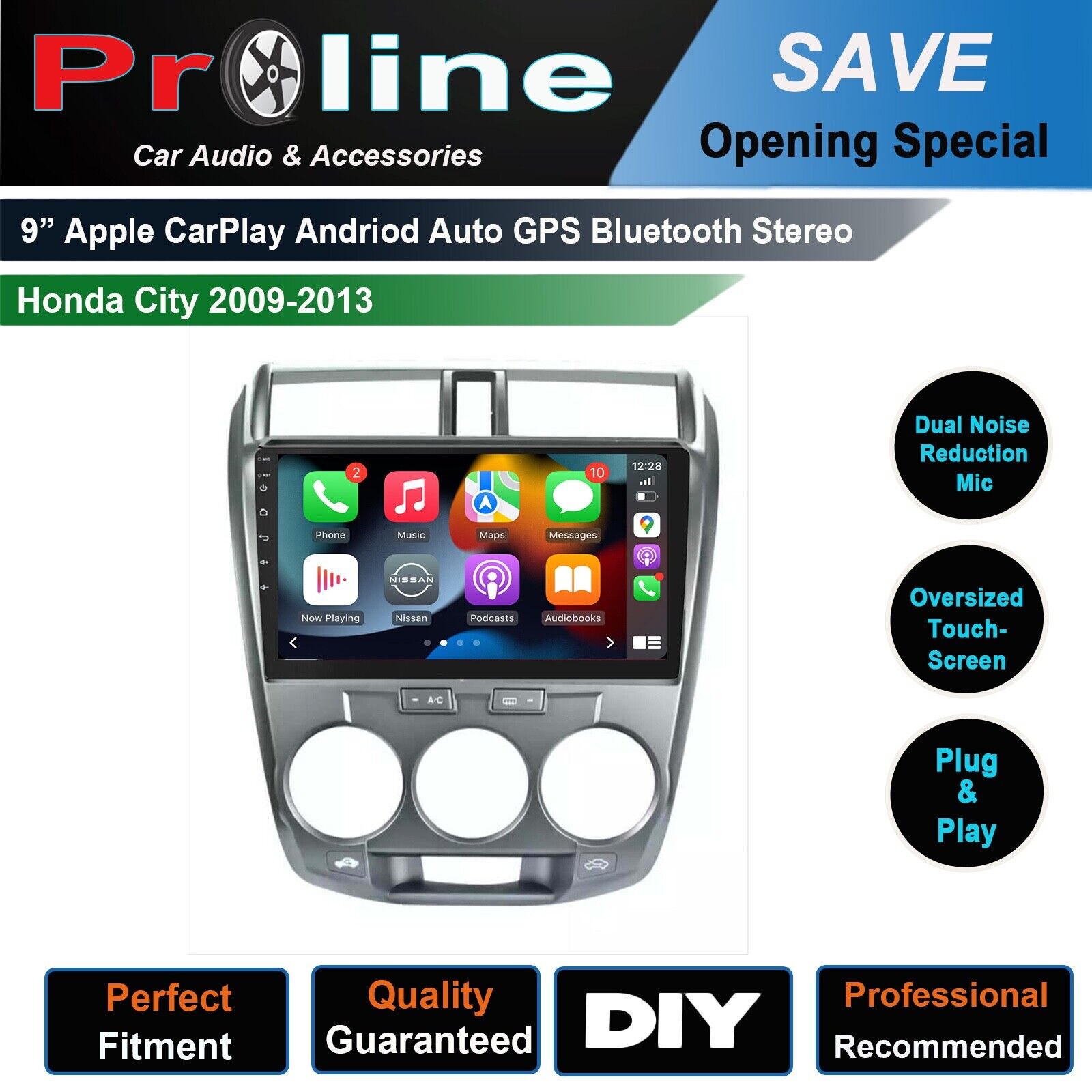 🔥9" Honda City 09-13 GPS wireless Apple CarPlay Android Auto premium audio, for Honda City 09-13 , head unit upgrade for Honda City 09-13 , Honda City 09-13 head unit replacement for Honda City 09-13 , Honda City 09-13 head unit upgrade, for Honda City 09-13 stereo upgrade suit both manual and digital air condition control, provides installation. Upgrade to the Lastest Wireless Apple CarPlay Android Auto