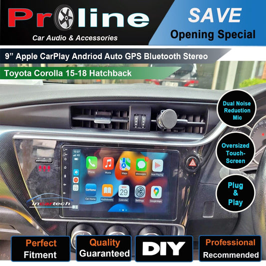 Fit Toyota Corolla Sedan 15-18 hatchback GPS Apple Carplay Android auto satnav 9, Toyota Corolla Sedan 15-18 hatchback head unit replacement for Toyota Corolla Sedan 15-18 hatchback, Toyota Corolla Sedan 15-18 hatchback head unit upgrade, for Corolla Sedan 15-18 hatchback stereo upgrade suit both manual and digital air condition control, provides installation. Upgrade to the lastest Wireless Apple CarPlay Android Auto