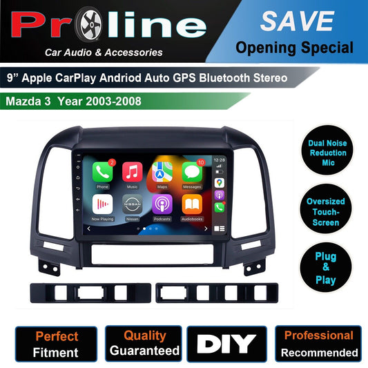 Hyundai Santa Fe 08-12 GPS BT wireless Apple CarPlay Android Auto USB Stereo 9", Radio stereo GPS Camera for Hyundai Santa Fe 08-12 head unit upgrade for Fit Hyundai Santa Fe 08-12 Santa Fe 08-12 head unit replacement for Fit Hyundai Santa Fe 08-12 head unit upgrade, for Fit Hyundai Santa Fe 08-12 stereo upgrade suit both manual and digital air condition control, provides installation. Upgrade to the Lastest Wireless Apple CarPlay Android Auto. 