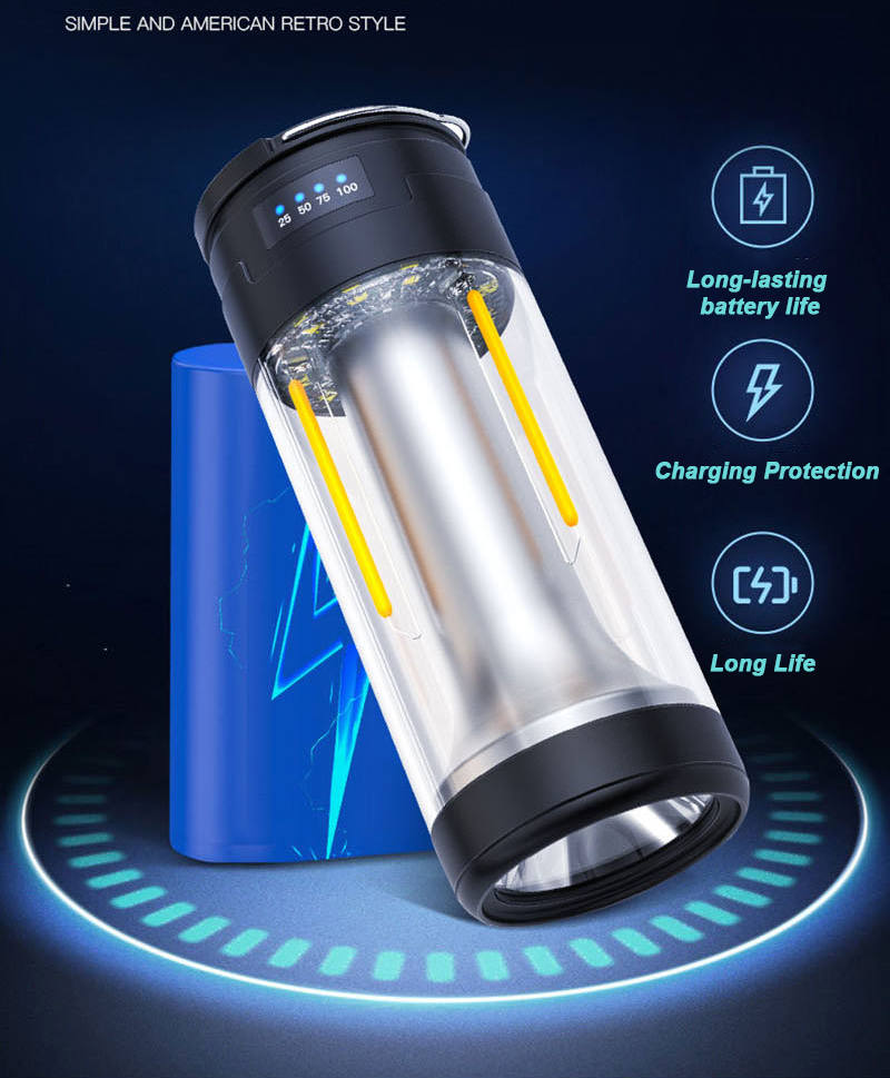 Camping Light, Ambient light, Flashing light, Camping lamp, Multi-function caming lamp, rechargerbal magnetic light, work lamp, outdoor lamp, tent light, guiding light, type-c rechargeable, emergency power bank for smart phone