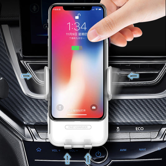 New Car Wireless Charging Bracket Automatic Sensing Touch 15W Wireless Charging, Touch on Automatic Wireless Car Charging, Touch Switch Auto-Scalling Car holder,wireless phone charger, Wireless Car phone holder